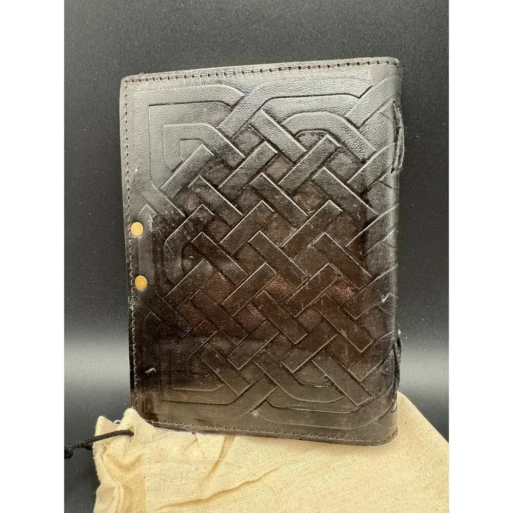 Hideghar Vintage Handmade embossed Leather Journal notebook cover Antique design